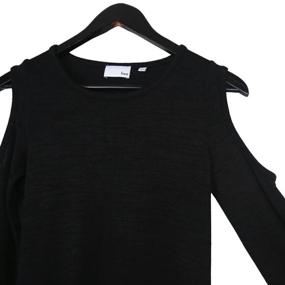 Aritzia Wilfred Free Arrington Cold Shoulder Top Black Size Medium - Picture 3 of 7